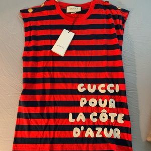 Gucci sleeveless Tee brand new with tags